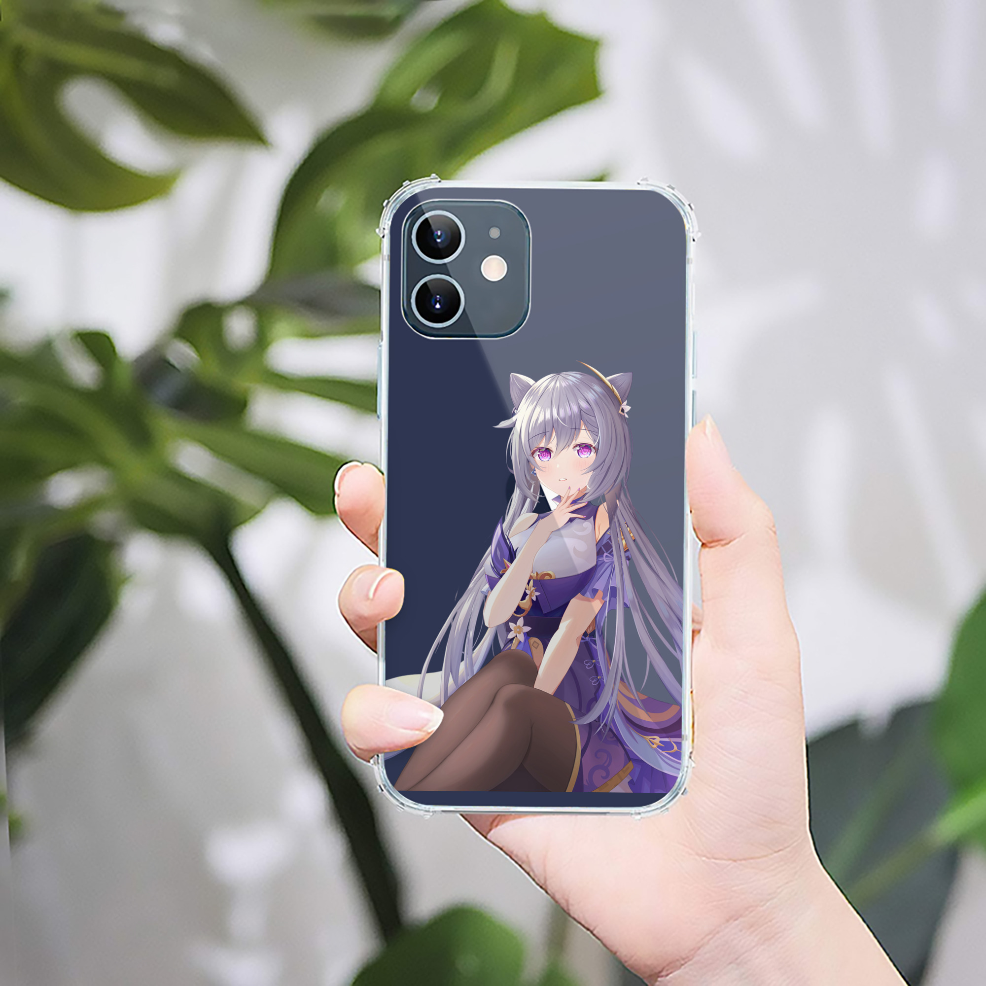げんし神 刻晴 こくせい genshin Kokusei 【iPhone 12シリーズ対応】透明スマホケース（クリアソフトケース）